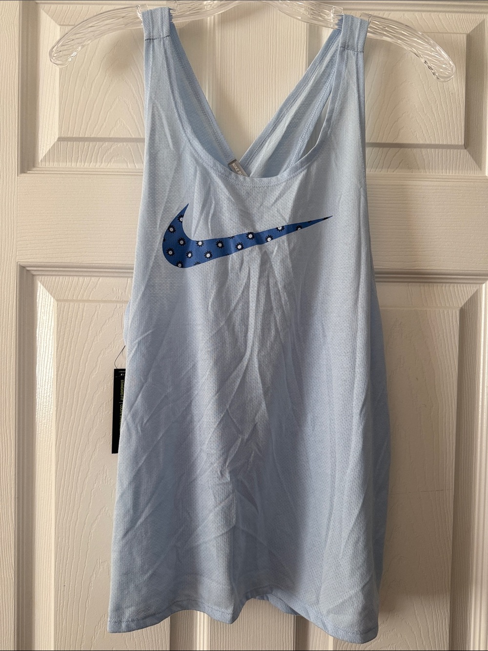 Nike Blue Criss Cross Running Tank Size Medium